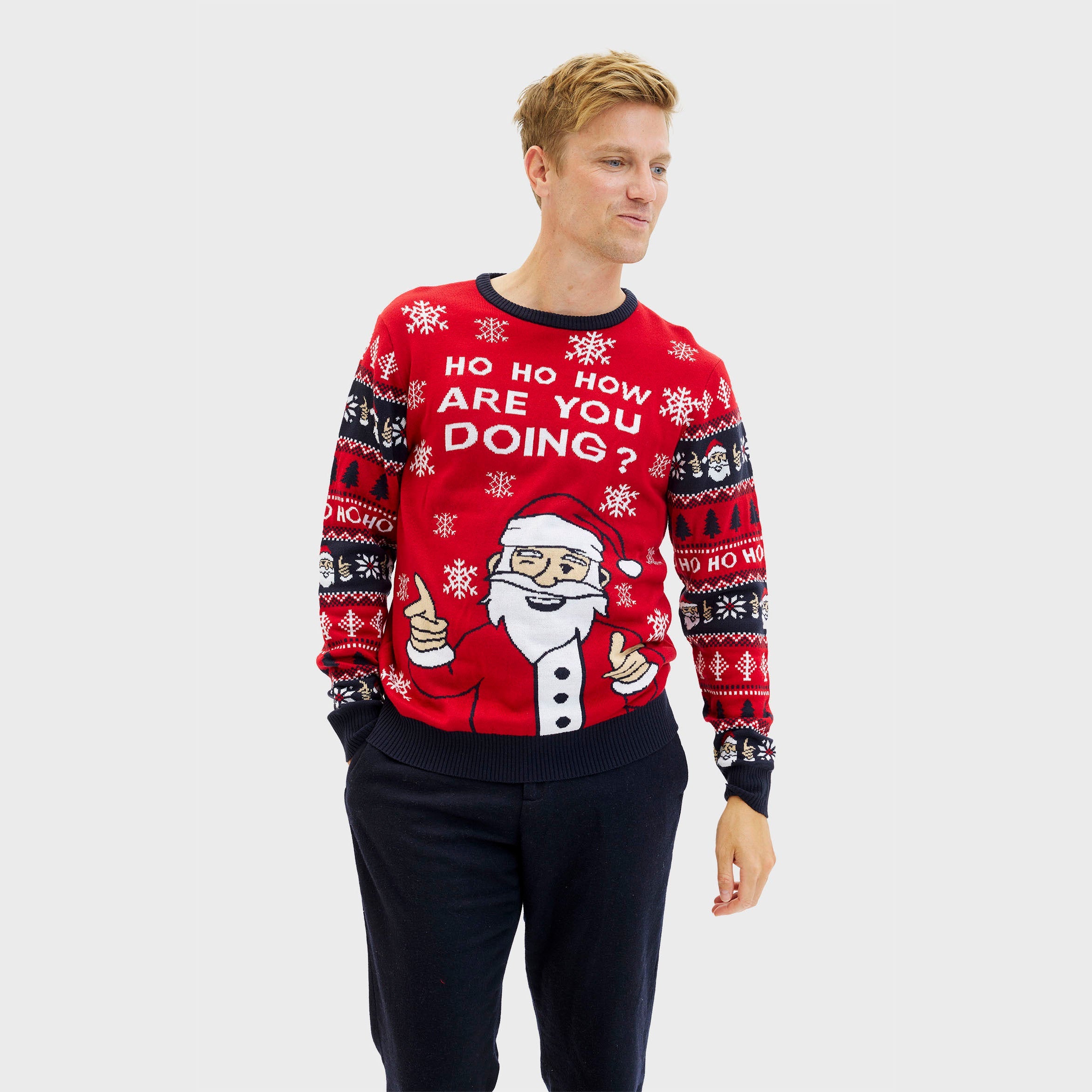 Ho ho how you doin' Weihnachtspullover - Herren